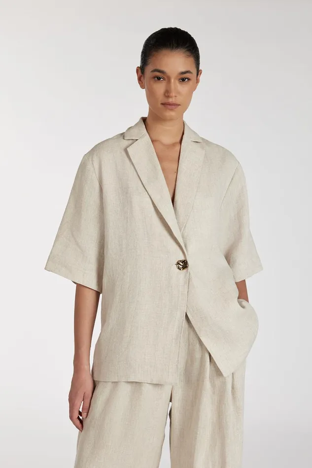 DISSH Shirts NALA NATURAL LINEN RESORT SHIRT 8211 Women