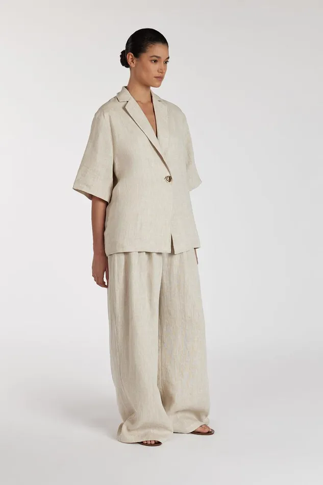 DISSH Shirts NALA NATURAL LINEN RESORT SHIRT 8211 Women