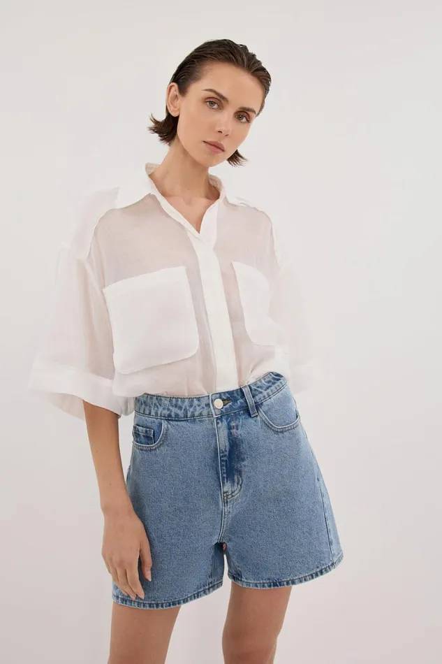 DISSH Shorts FINN MEDIUM BLUE DENIM SHORT 8211 Women