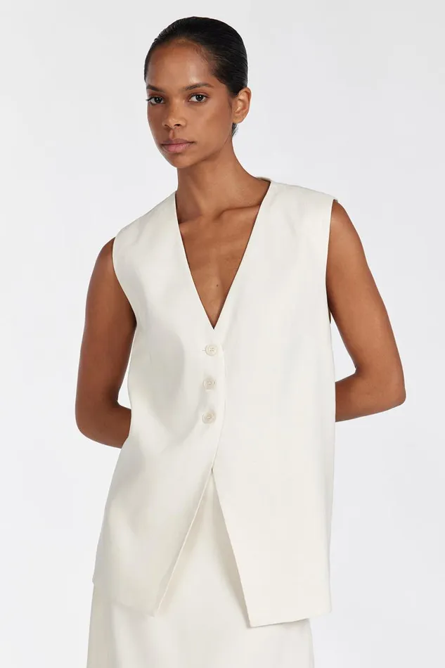 DISSH Vests BRAX CREAM LONGLINE VEST 8211 Women