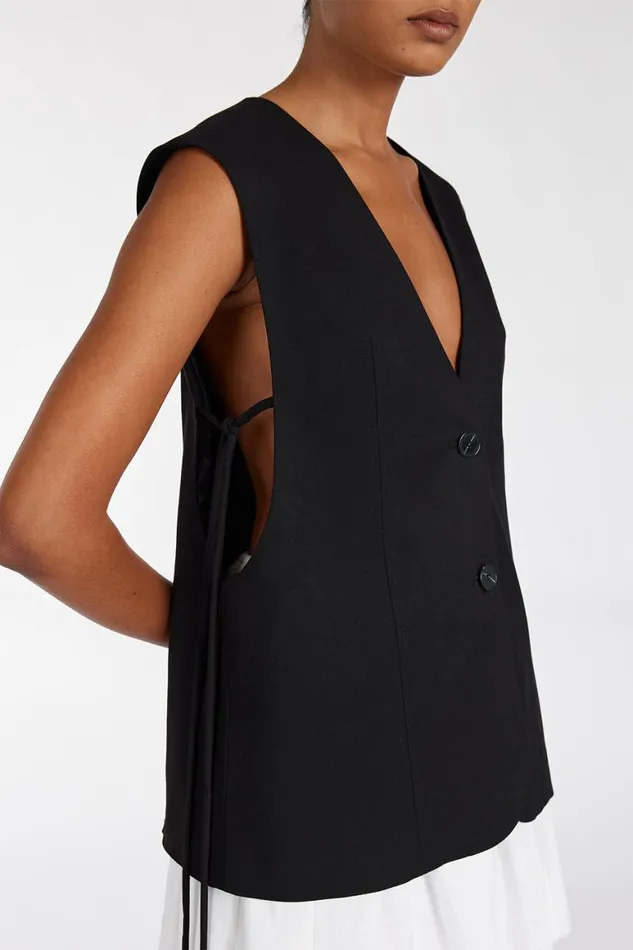 DISSH Vests LISE BLACK LOW CUT VEST 8211 Women