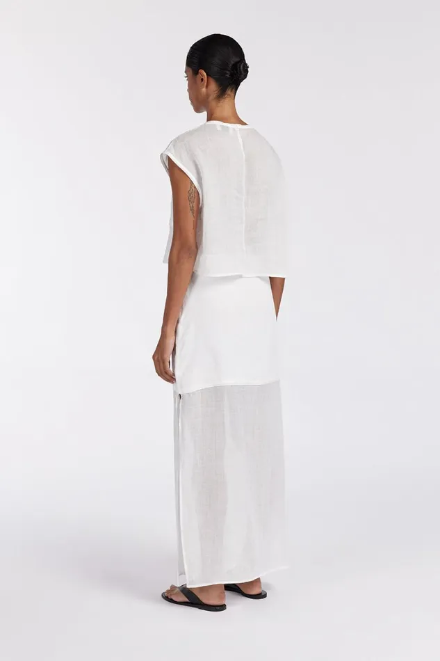 DISSH White Tops KAI WHITE RAMIE PANELLED TOP 8211 Women