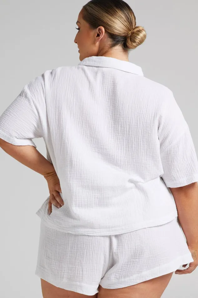 Donita Top 8211 Button Up Shirt Top In White Women Showpo Modest Clothing