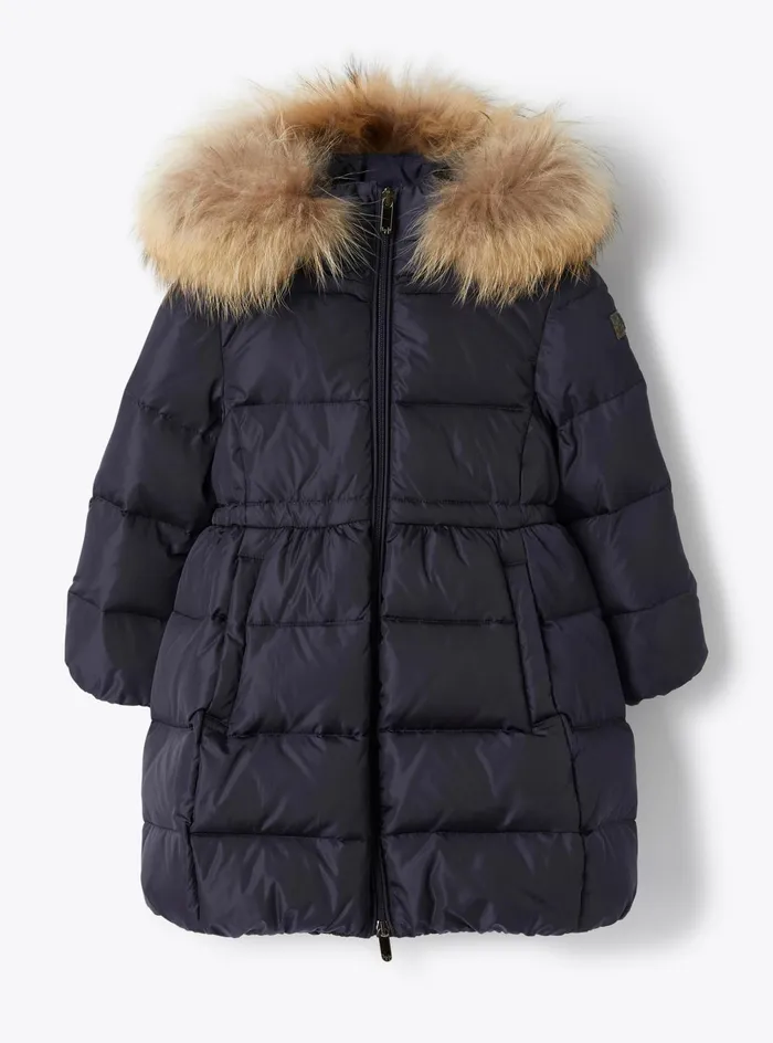 Downjackets Girl 216 Il Gufo Long Down Jacket With Hood