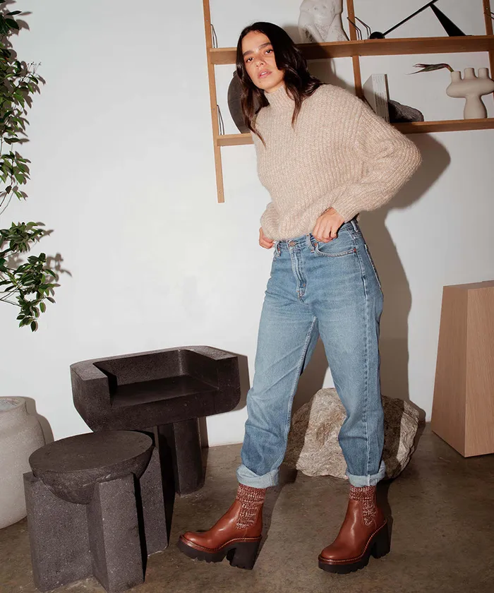 Drago Boots Russet Leather Women Dolce Vita Boots and Booties