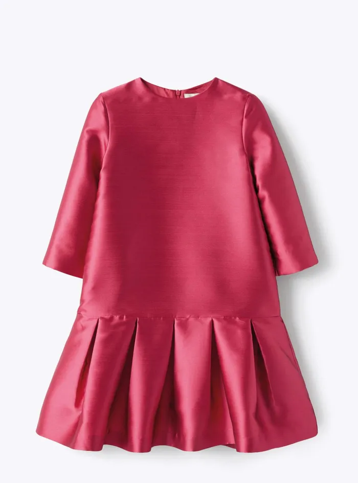 Dresses Girl 216 Il Gufo Dress In Fuchsiapink Mikado