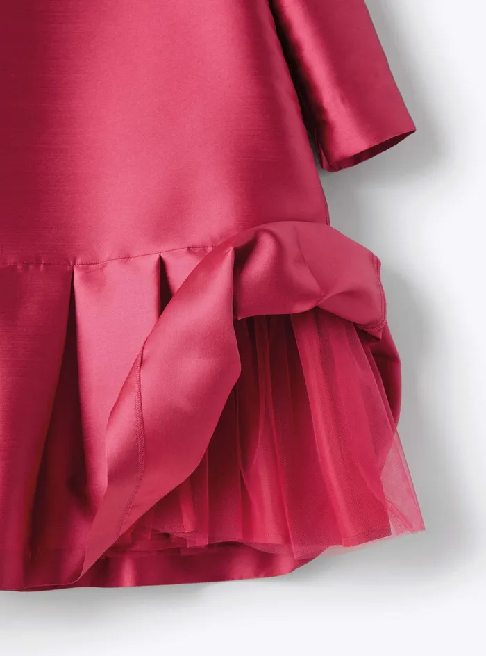 Dresses Girl 216 Il Gufo Dress In Fuchsiapink Mikado