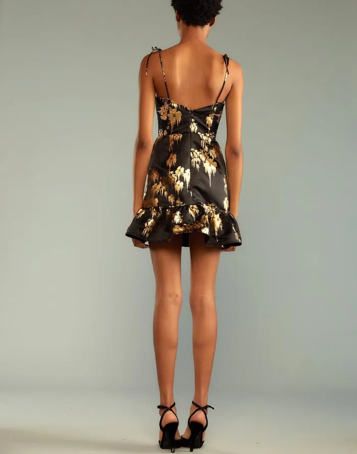 Dresses Women Cynthia Rowley Dripping In Gold Dress