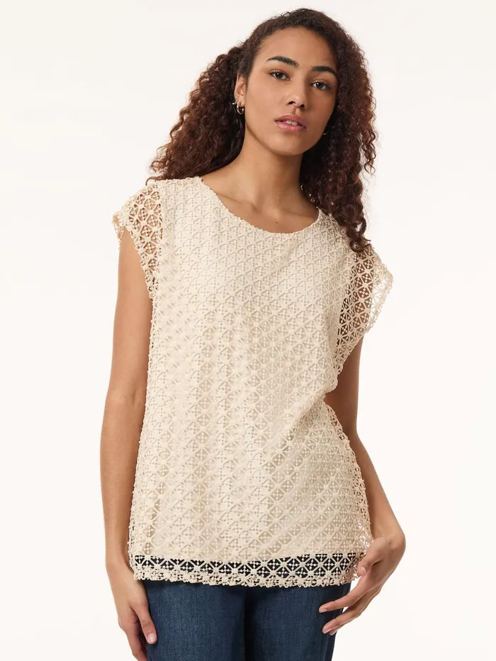 Drop Shoulder Top Lafayette Lace Women Jones New York Sale