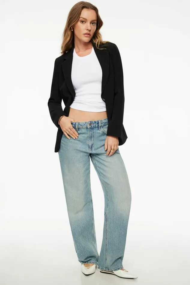 Dynamite Blazers and Vests Women Adeline Single Breasted Blazer Black