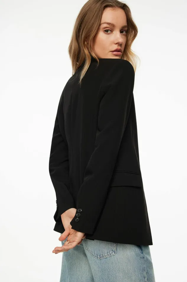 Dynamite Blazers and Vests Women Adeline Single Breasted Blazer Black