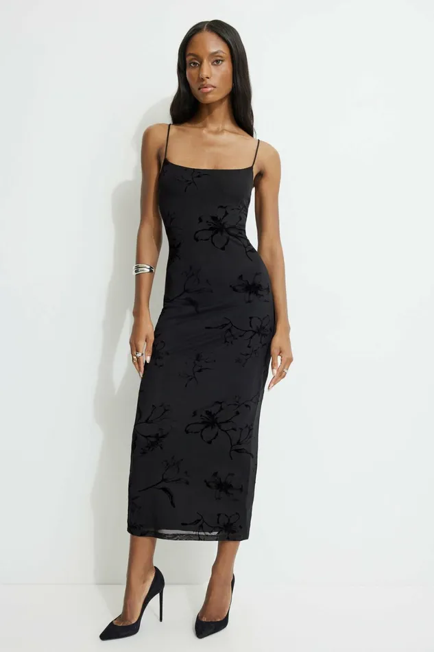 Dynamite Dresses and Jumpsuits Women Victoria Scoop Maxi Dress Black