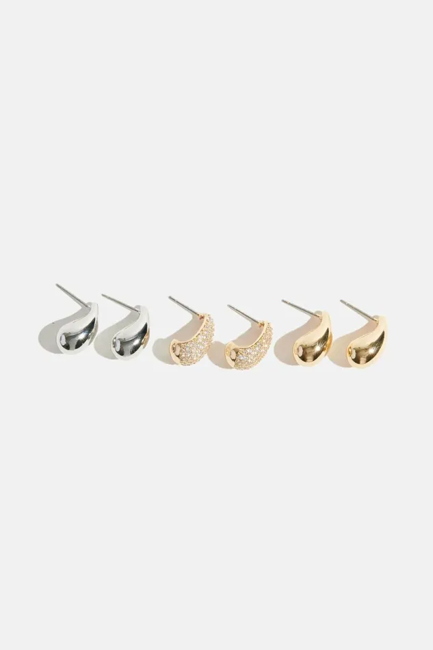 Dynamite Earrings Women 3Pack Mini Drop Earrings Pink