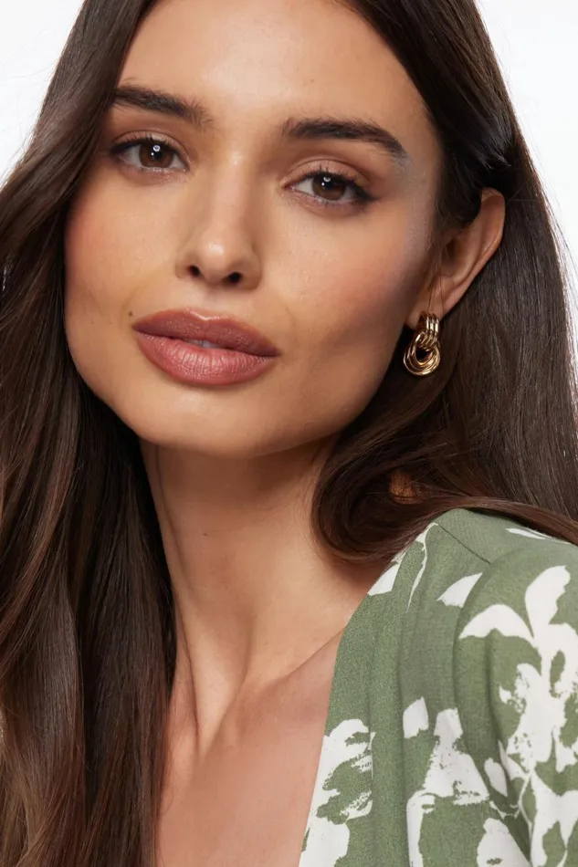 Dynamite Earrings Women Mini Door Knocker Earrings YELLOW