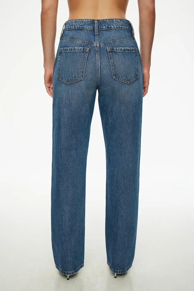 Dynamite Jeans and Denim Women Mika Pearl Relaxed Straight Jeans Blue