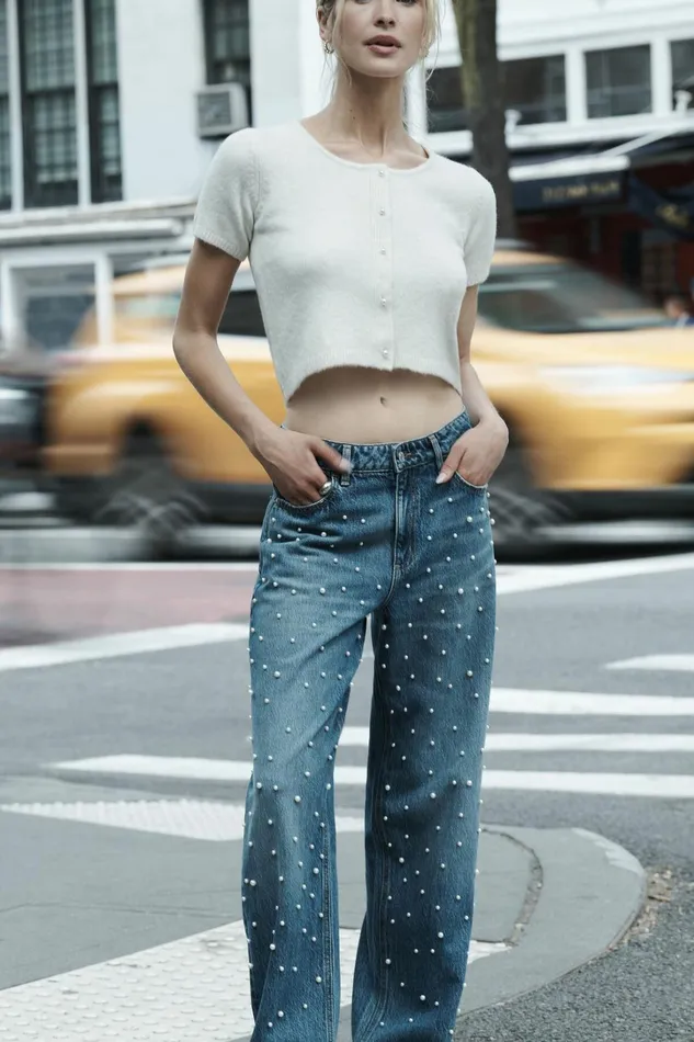 Dynamite Jeans and Denim Women Mika Pearl Relaxed Straight Jeans Blue