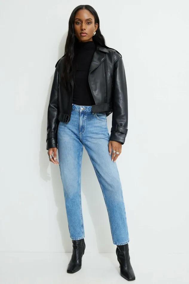 Dynamite Mom Jeans Women Claudia Mom Jeans Blue