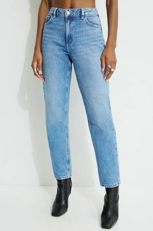 Dynamite Mom Jeans Women Claudia Mom Jeans Blue