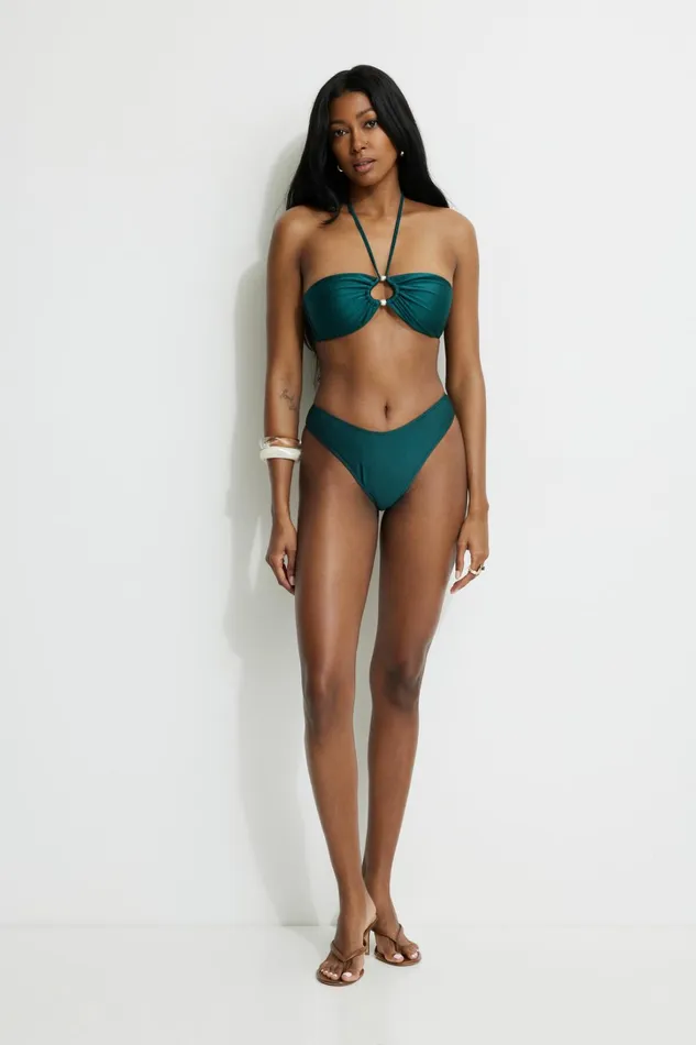 Dynamite Swimwear Women Boomerang Cheeky Bikini Bottom Green