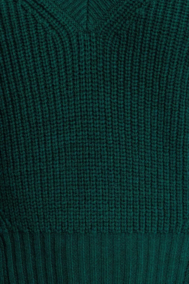 Dynamite Tops Women Stephanie Cinched Waist Sweater Green