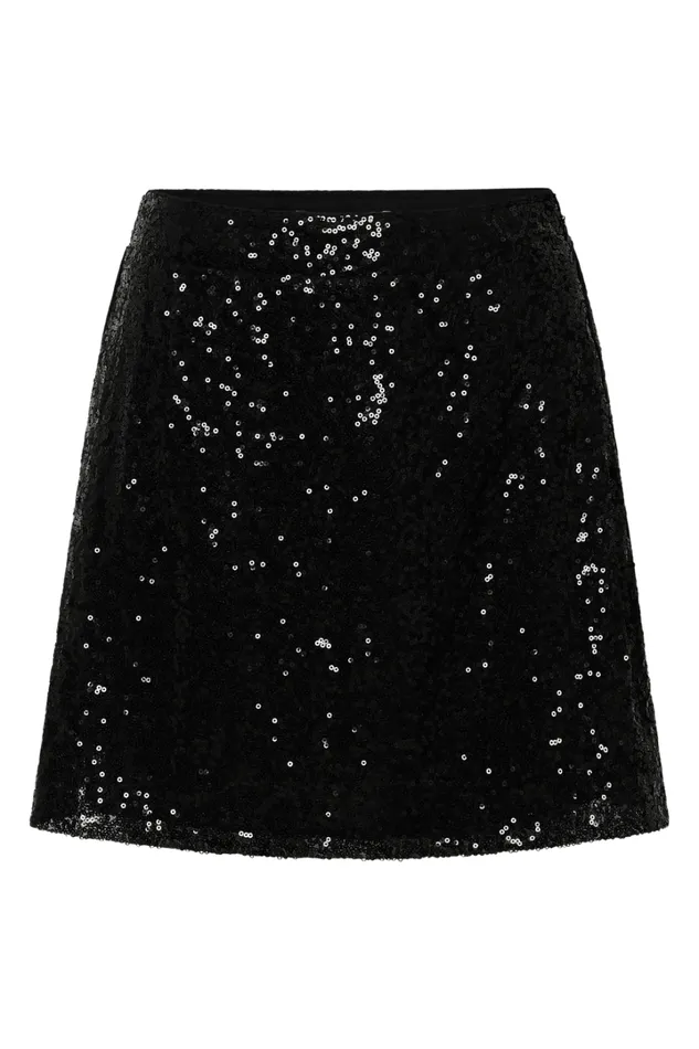 Elswyth Mini Skirt 8211 Side Split Sequin Skirt In Black Sequin Women Showpo Curve Clothes