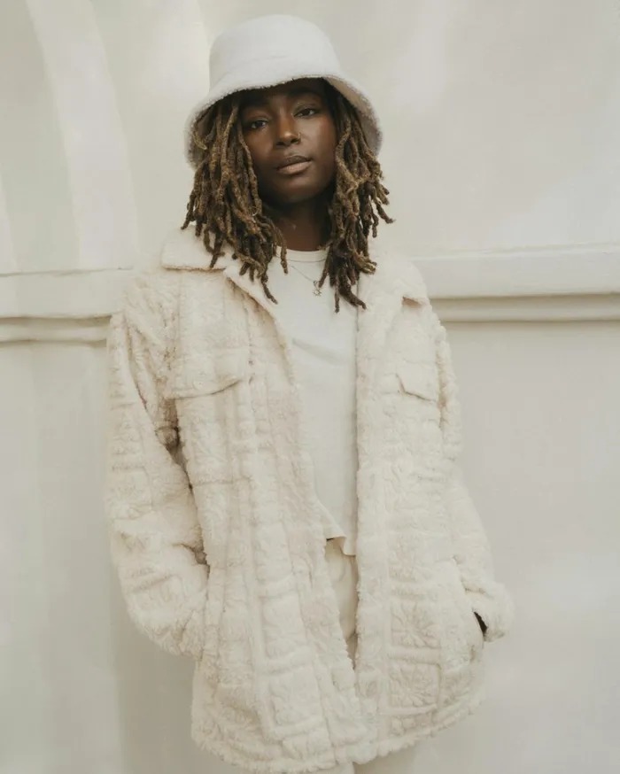 Fairbanks ButtonUp Teddy Bear Jacket White Cap Women Billabong Essentials