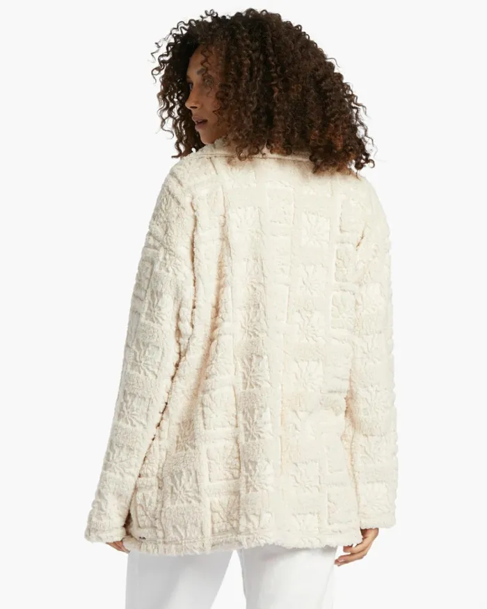 Fairbanks ButtonUp Teddy Bear Jacket White Cap Women Billabong Essentials