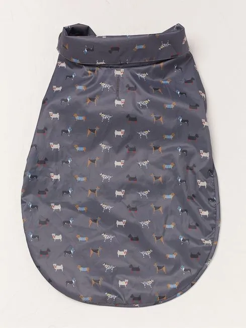 Fatface Pet Coats Grey Marching Dogs 35cm Raincoat