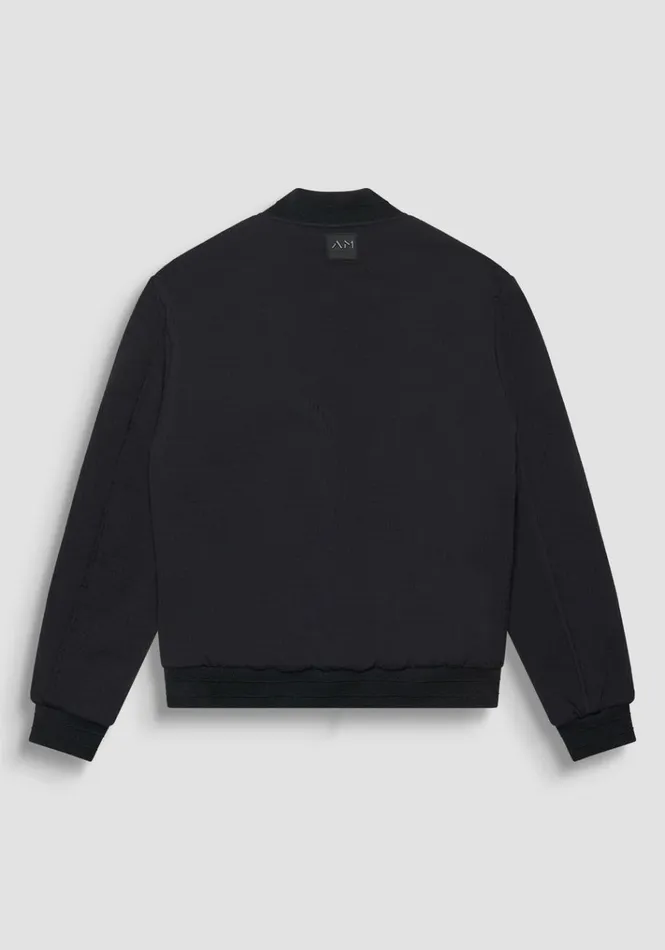 Field Jackets And Coats Men Antony Morato Regular Fit Bomber In Black Technical Fabric With Synthetic Padding Black