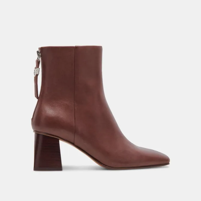 Fifi H2O Booties Chocolate Leather Women Dolce Vita Boots and Booties
