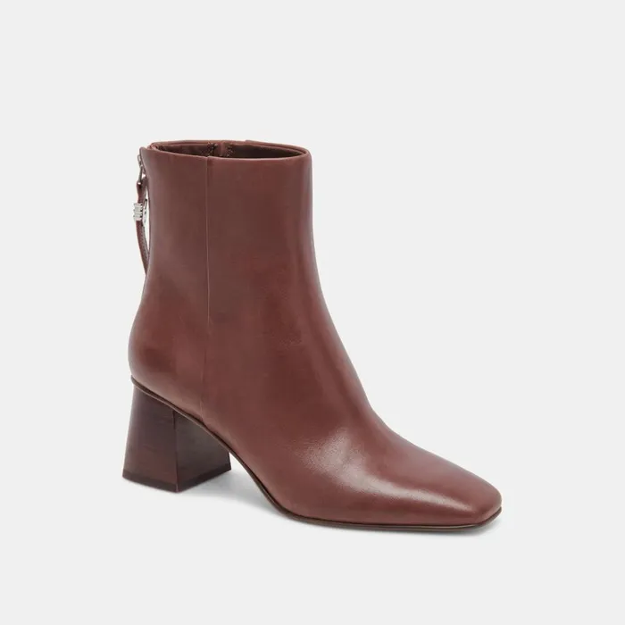 Fifi H2O Booties Chocolate Leather Women Dolce Vita Boots and Booties