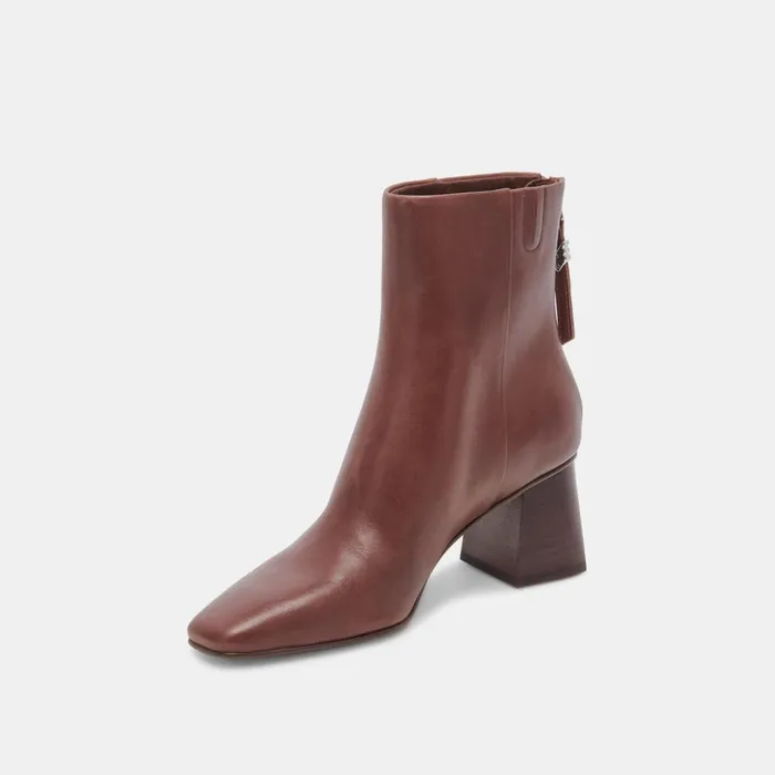 Fifi H2O Booties Chocolate Leather Women Dolce Vita Boots and Booties