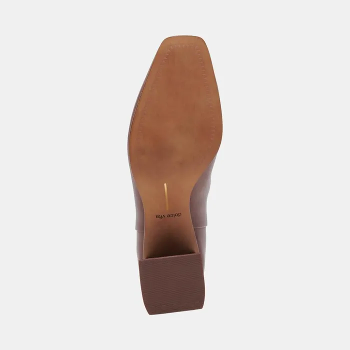 Fifi H2O Booties Chocolate Leather Women Dolce Vita Boots and Booties