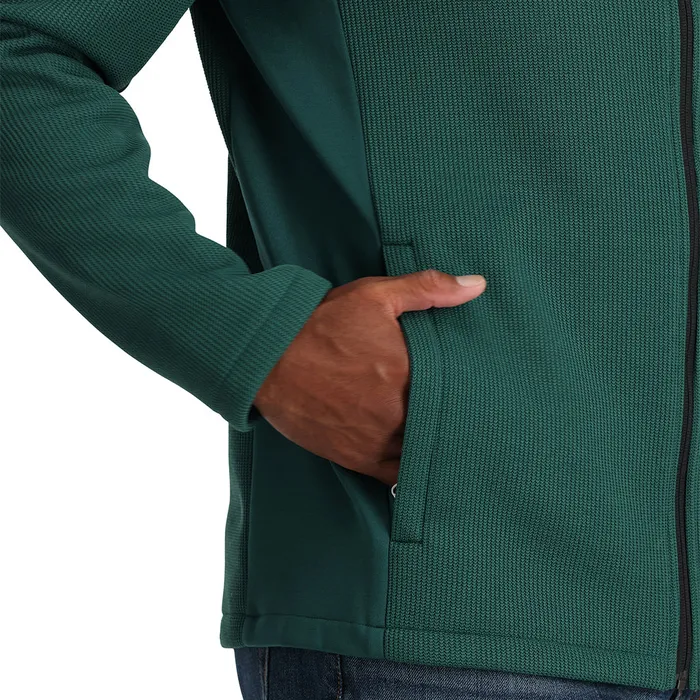 Fleece Mens Spyder Bandit Full Zip 8211 Cypress Green