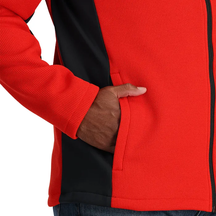 Fleece Mens Spyder Bandit Full Zip 8211 Volcano