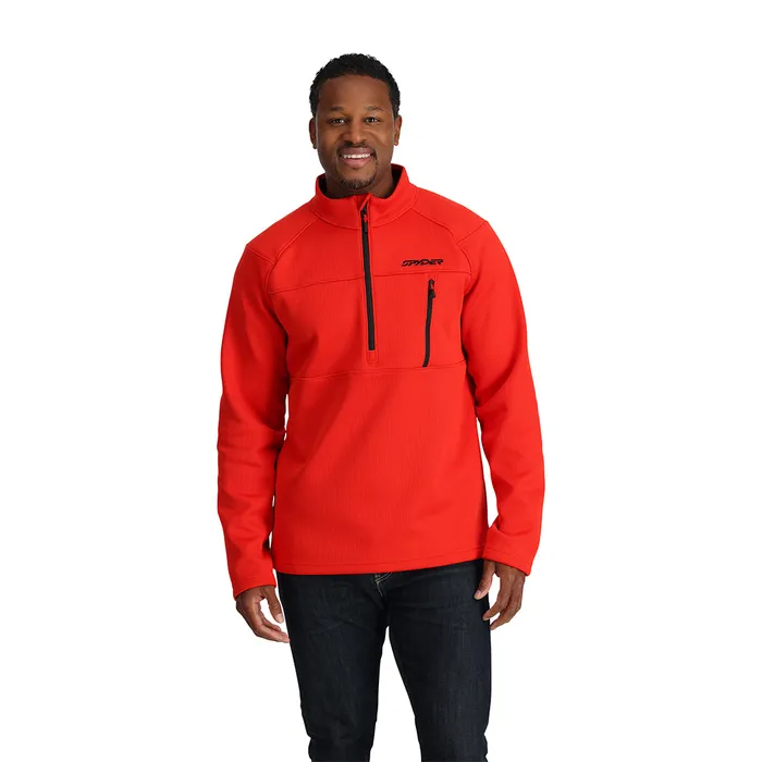 Fleece Mens Spyder Encore Half Zip 8211 Volcano