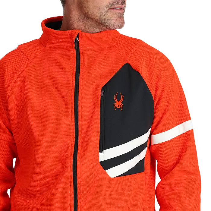 Fleece Mens Spyder Wengen Bandit Full Zip 8211 Twisted Orange
