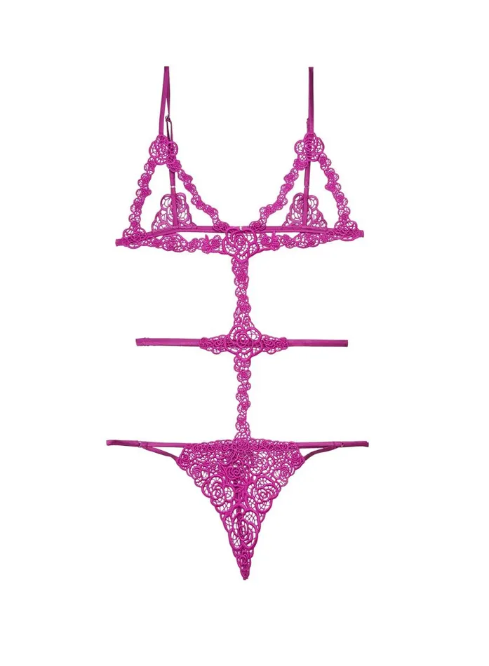 Fleur Du Mal Bodysuits Women Fleur Guipure Bodysuit Vixen Fleur Du Mal Bodysuits Women Fleur Guipure Bodysuit Vixen