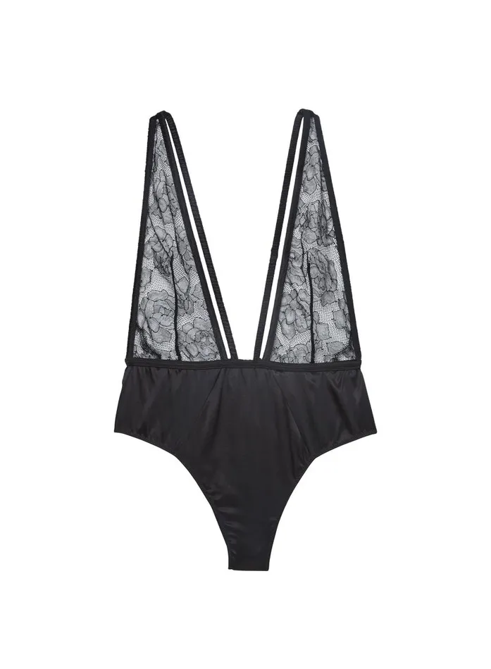 Fleur Du Mal Bodysuits Women Rose Lace Bodysuit Black Fleur Du Mal Bodysuits Women Rose Lace Bodysuit Black