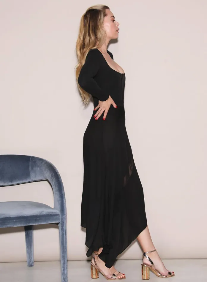 Fleur Du Mal Bottoms Women Handkerchief Skirt Black Fleur Du Mal Bottoms Women Handkerchief Skirt Black