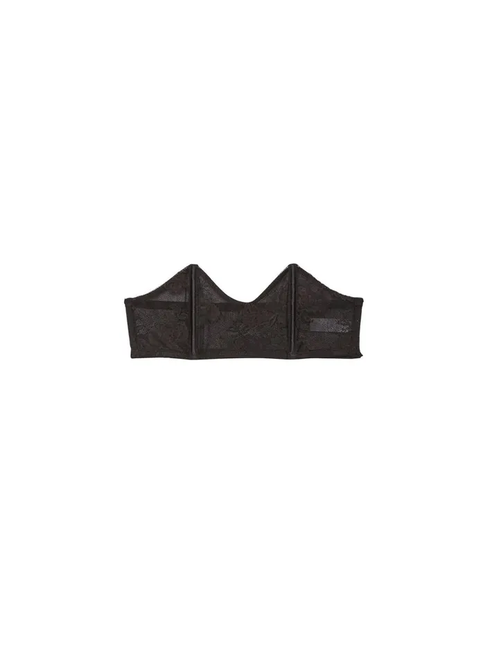 Fleur Du Mal Bralettes and Wireless Bras Women Bouquet Lace Bandeau Bra Black Fleur Du Mal Bralettes and Wireless Bras Women Bouquet Lace Bandeau Bra Black