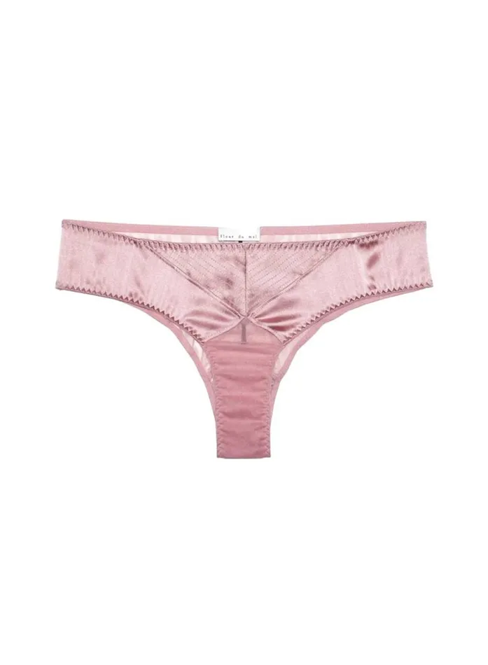 Fleur Du Mal Bridal Women Top Stitch Bikini Rose Pink Fleur Du Mal Bridal Women Top Stitch Bikini Rose Pink