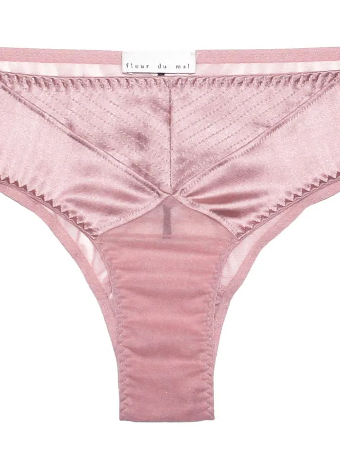 Fleur Du Mal Bridal Women Top Stitch Bikini Rose Pink Fleur Du Mal Bridal Women Top Stitch Bikini Rose Pink