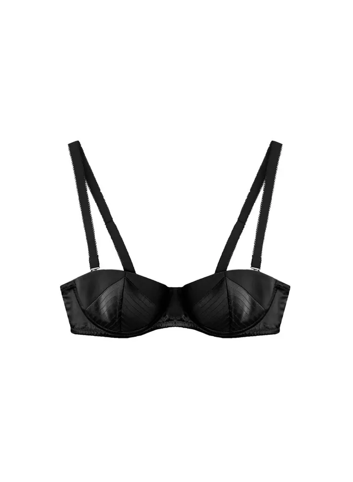 Fleur Du Mal Bridal Women Top Stitch Convertible Bra Black Fleur Du Mal Bridal Women Top Stitch Convertible Bra Black