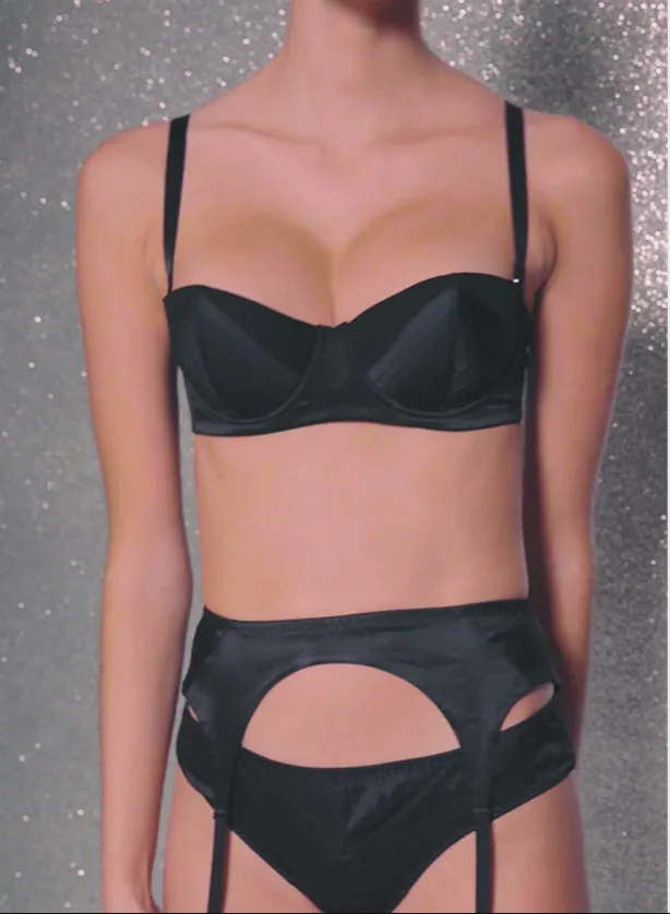 Fleur Du Mal Bridal Women Top Stitch Convertible Bra Black Fleur Du Mal Bridal Women Top Stitch Convertible Bra Black