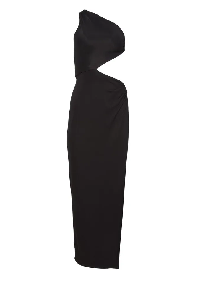 Fleur Du Mal Dresses Women Asymmetric Side Knot Dress Black Fleur Du Mal Dresses Women Asymmetric Side Knot Dress Black