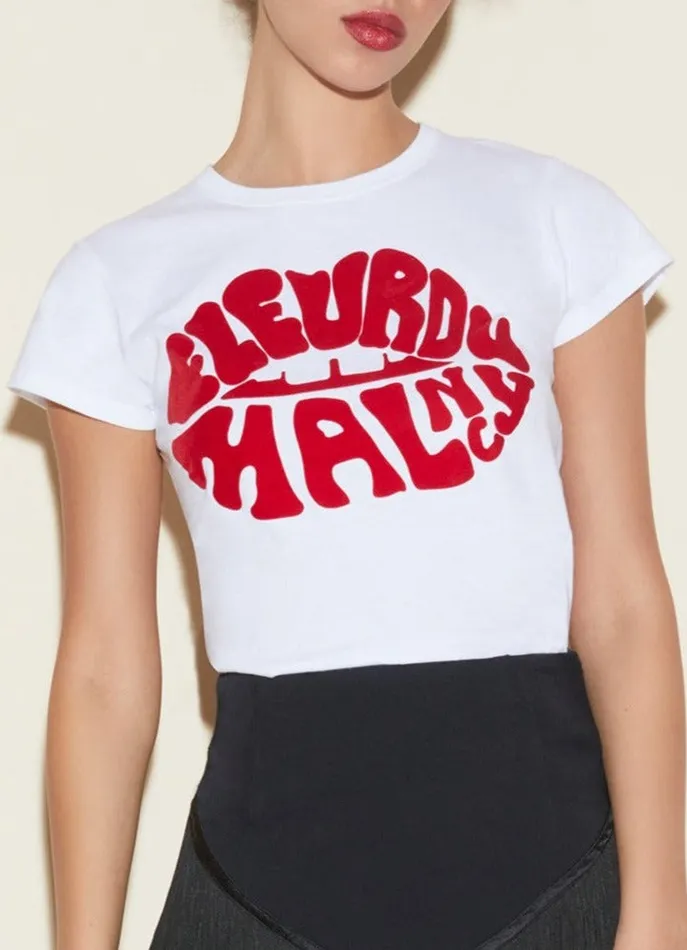 Fleur Du Mal Loungewear Women Fleur Lips Tee White
