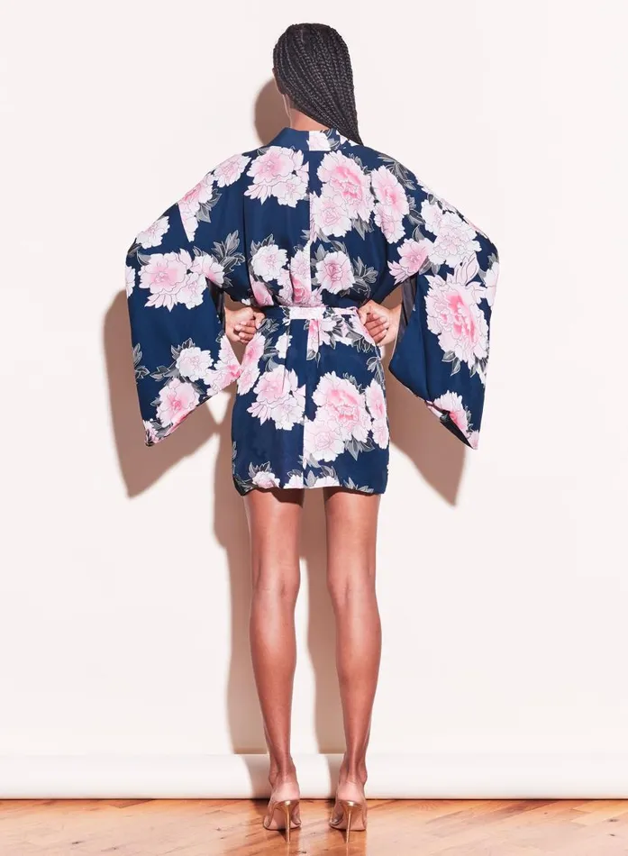 Fleur Du Mal Loungewear Women Haori Kimono Teal Fleur Du Mal Loungewear Women Haori Kimono Teal