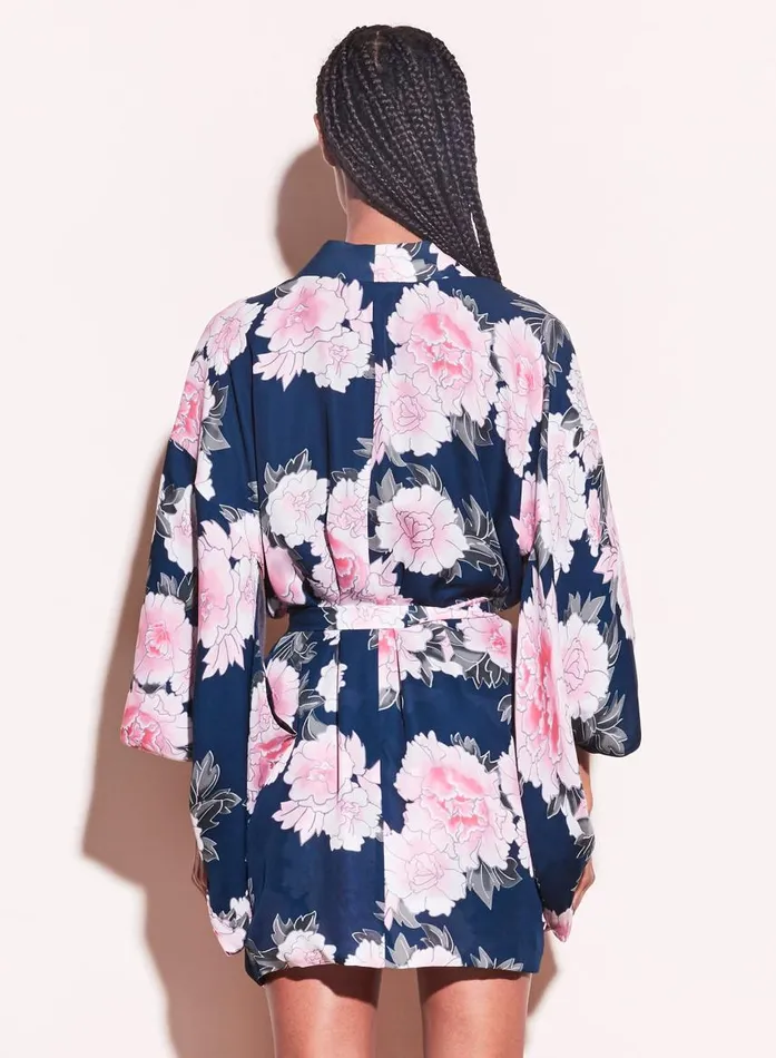 Fleur Du Mal Loungewear Women Haori Kimono Teal Fleur Du Mal Loungewear Women Haori Kimono Teal