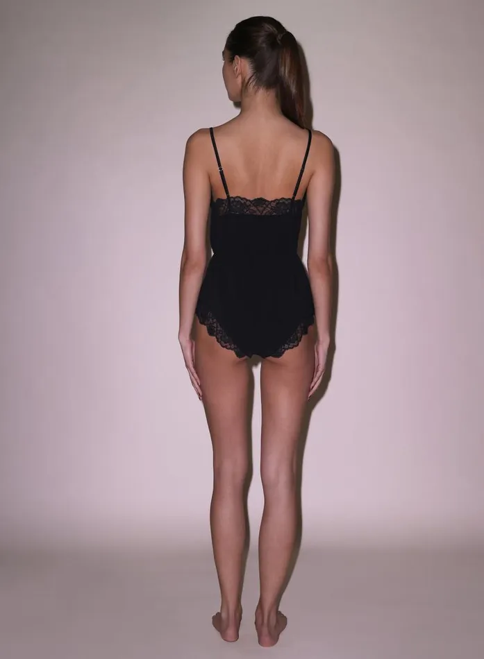 Fleur Du Mal Loungewear Women Organic Cotton Teddy Black Fleur Du Mal Loungewear Women Organic Cotton Teddy Black
